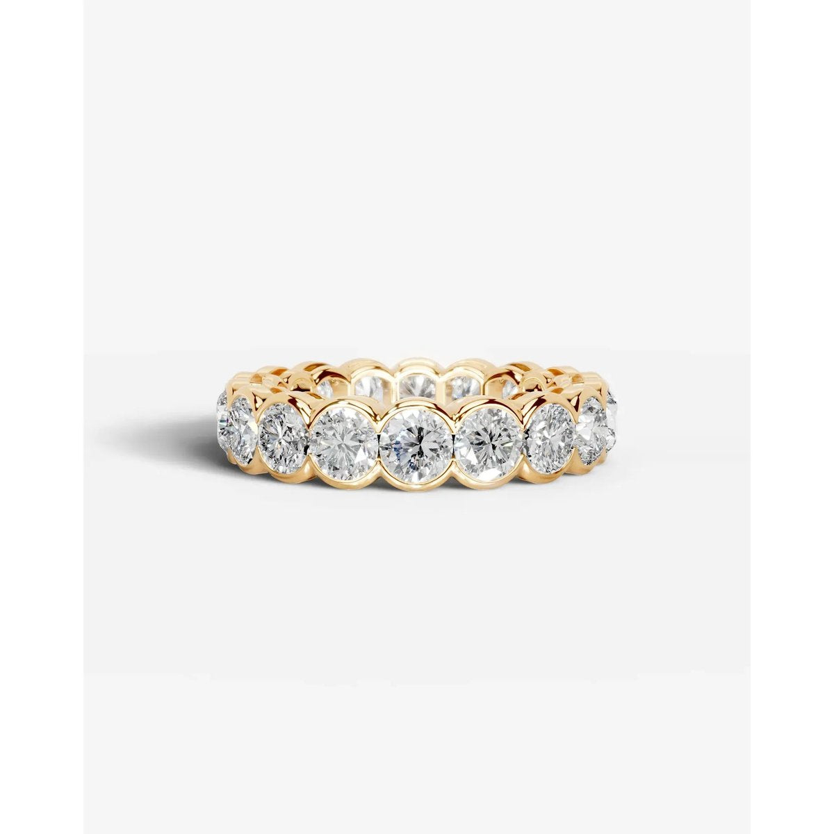 Velinda Lab Grown Round Diamond Wedding Ring - Yellow Gold