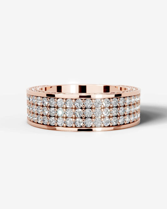 Vera Lab Grown Round Diamond Wedding Ring - Rose Gold