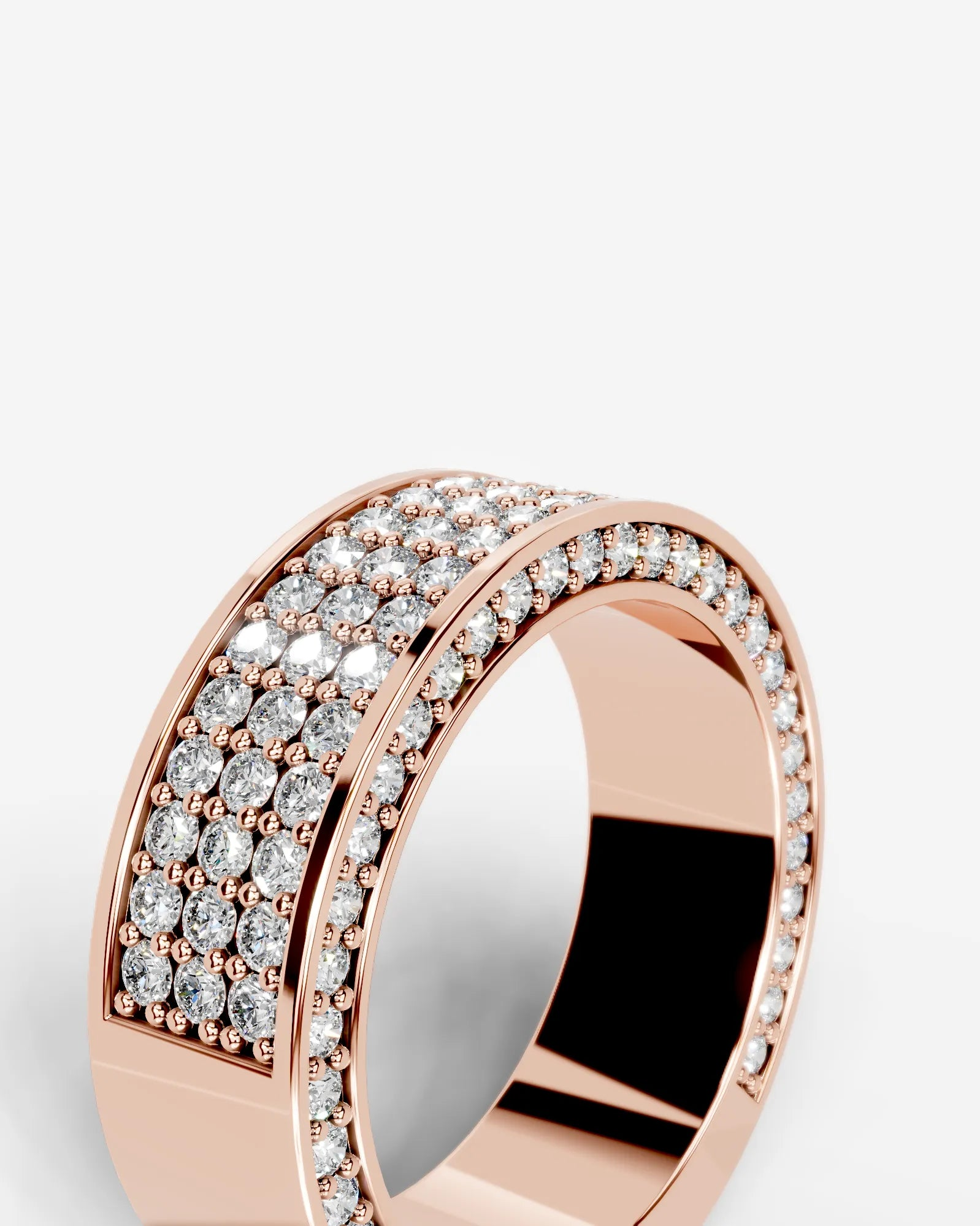 Vera Lab Grown Round Diamond Wedding Ring - Rose Gold - 18K - 3ct