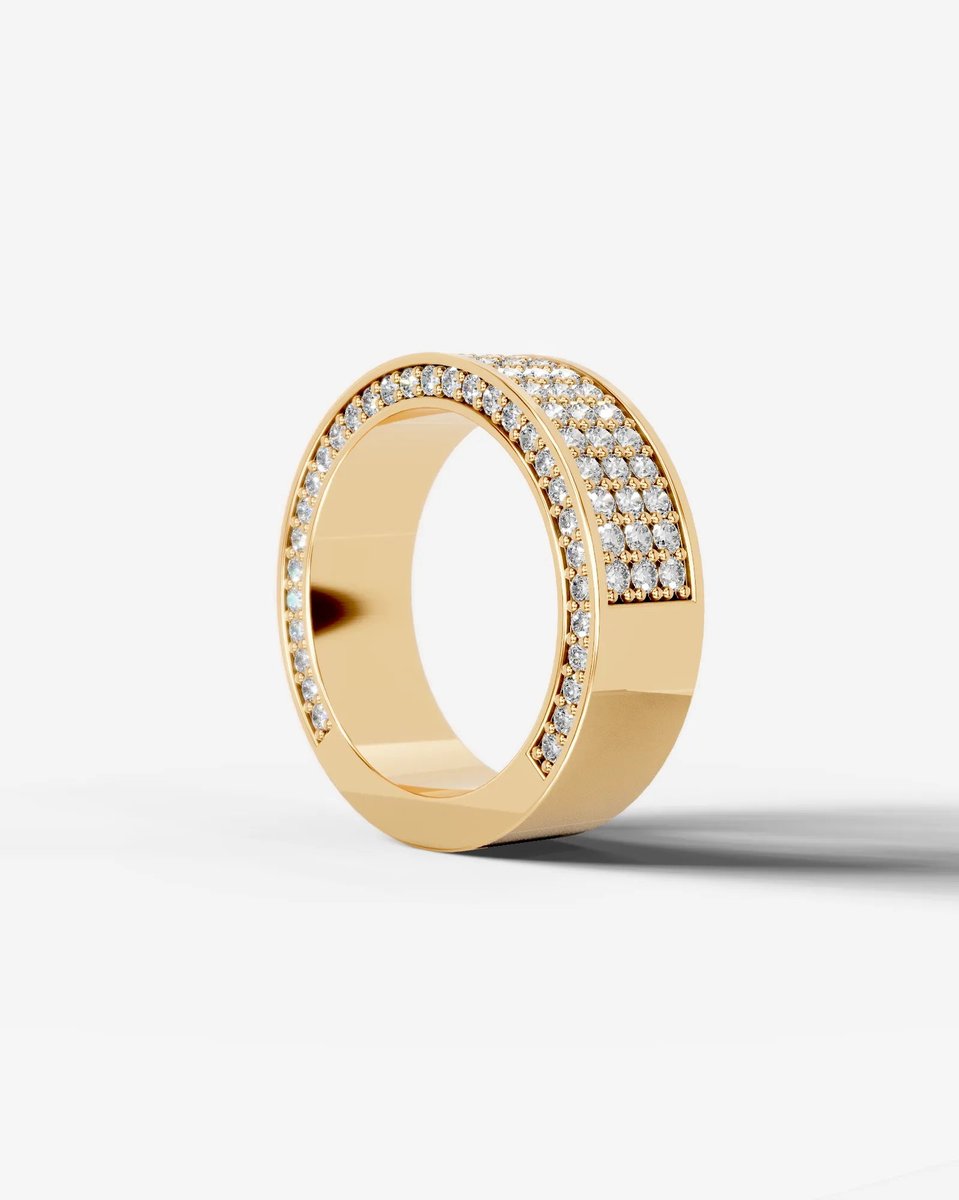 Vera Lab Grown Round Diamond Wedding Ring - Yellow Gold
