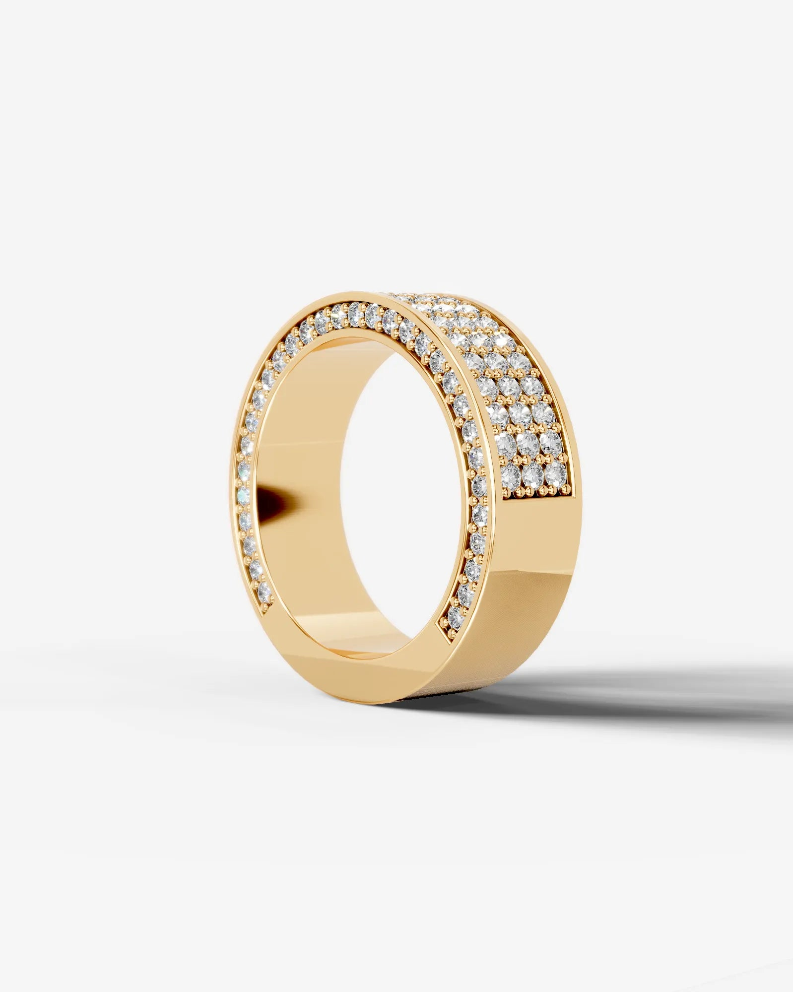 Vera Lab Grown Round Diamond Wedding Ring - Yellow Gold - 18K - 2ct