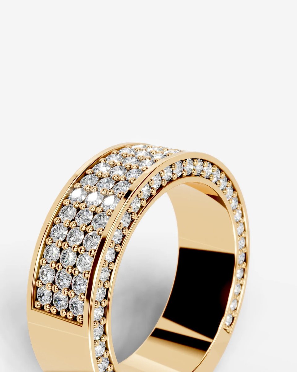Vera Lab Grown Round Diamond Wedding Ring - Yellow Gold