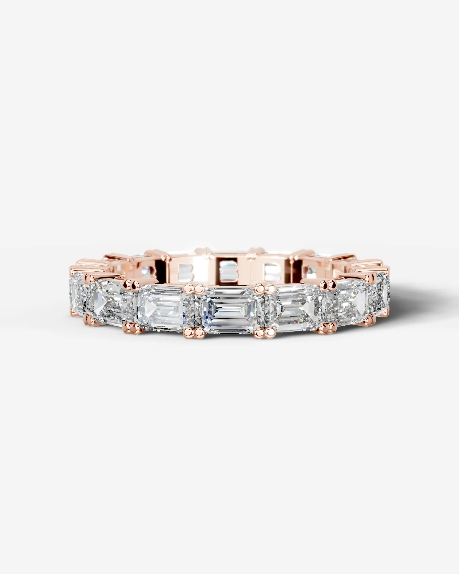Vicky Lab Grown Emerald Diamond Wedding Ring - Rose Gold - 18K - 6ct
