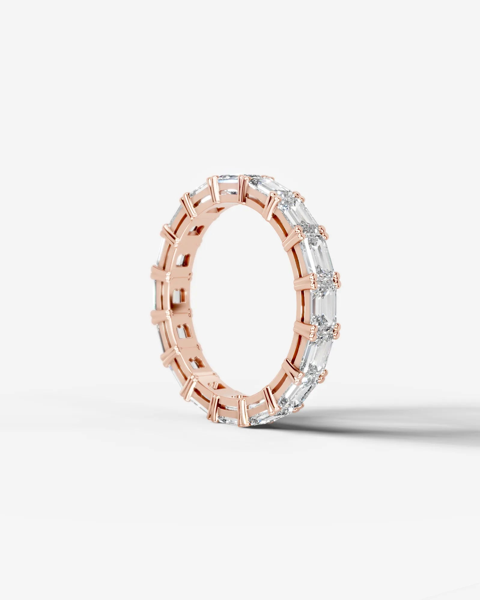 Vicky Lab Grown Emerald Diamond Wedding Ring - Rose Gold - 14K - 6ct