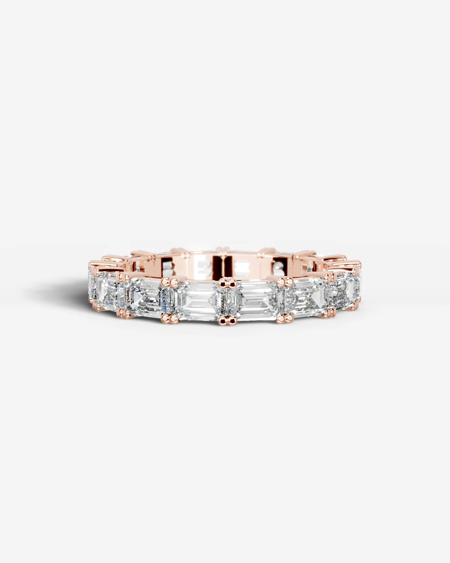 Vicky Lab Grown Emerald Diamond Wedding Ring - Rose Gold - 18K - 3ct