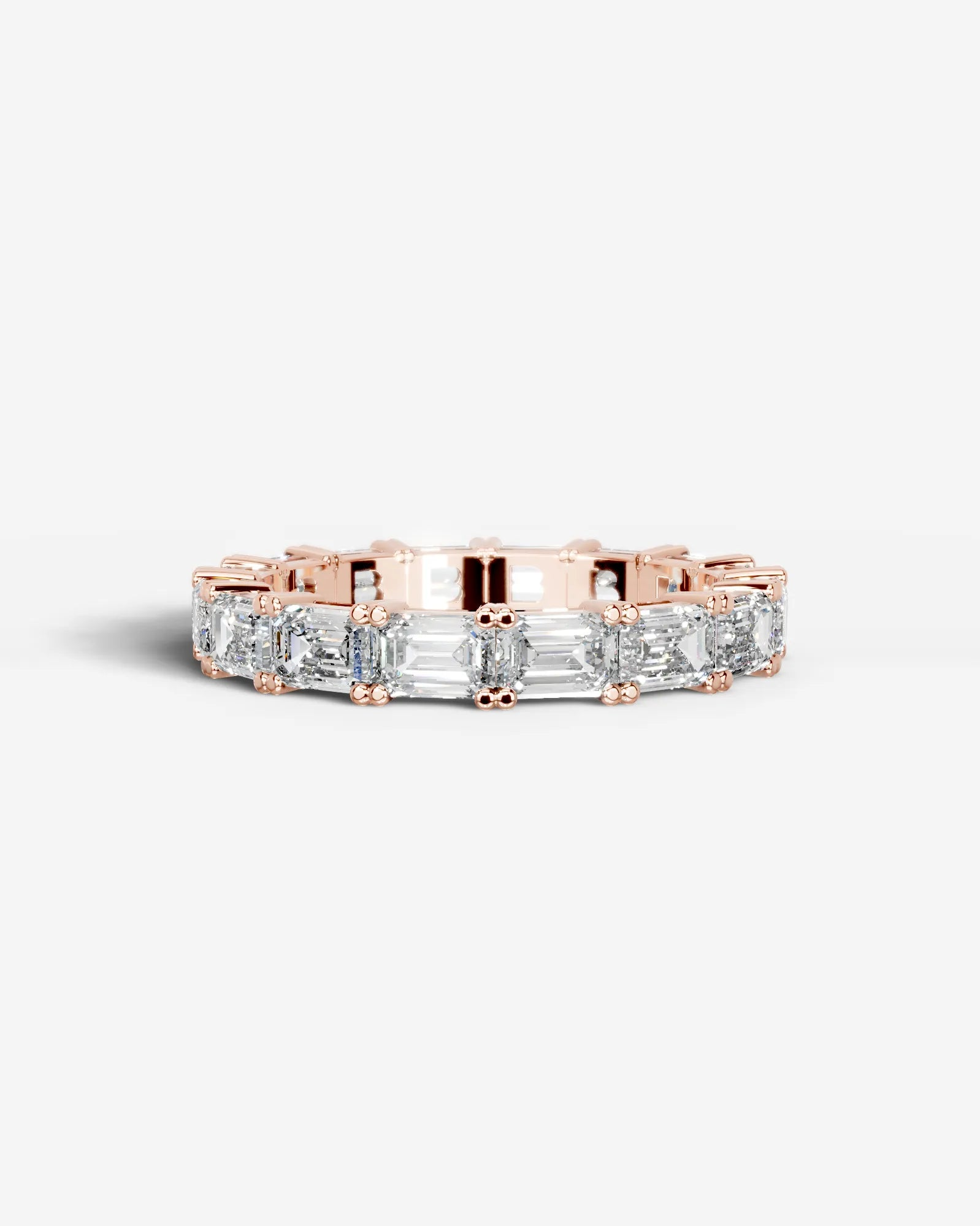 Vicky Lab Grown Emerald Diamond Wedding Ring - Rose Gold - 18K - 3ct
