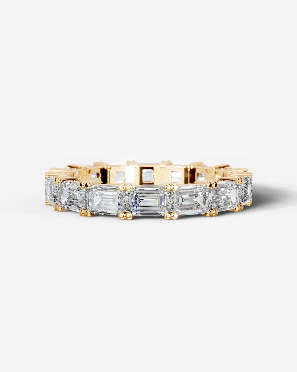 Vicky Lab Grown Emerald Diamond Wedding Ring - Yellow Gold