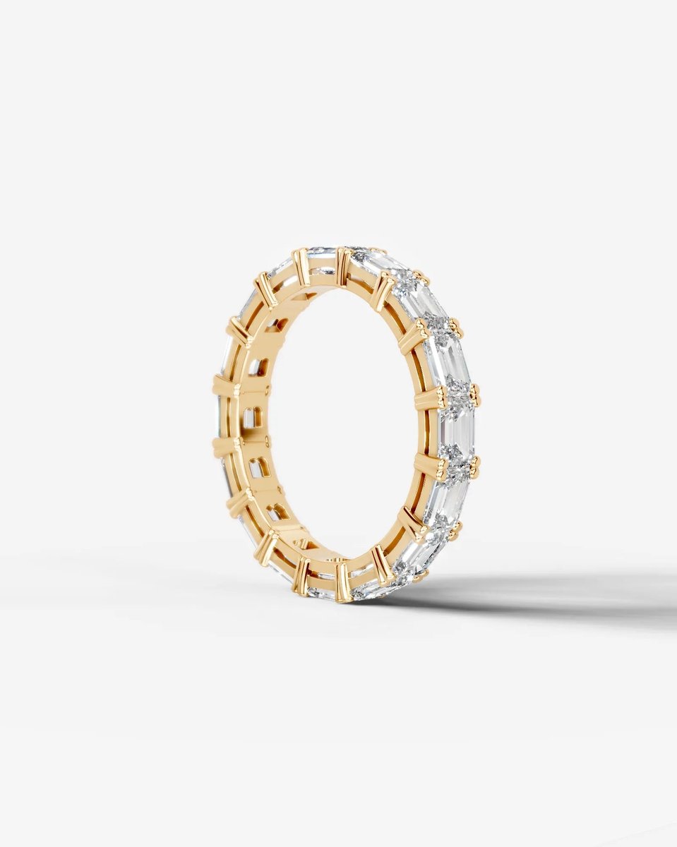 Vicky Lab Grown Emerald Diamond Wedding Ring - Yellow Gold