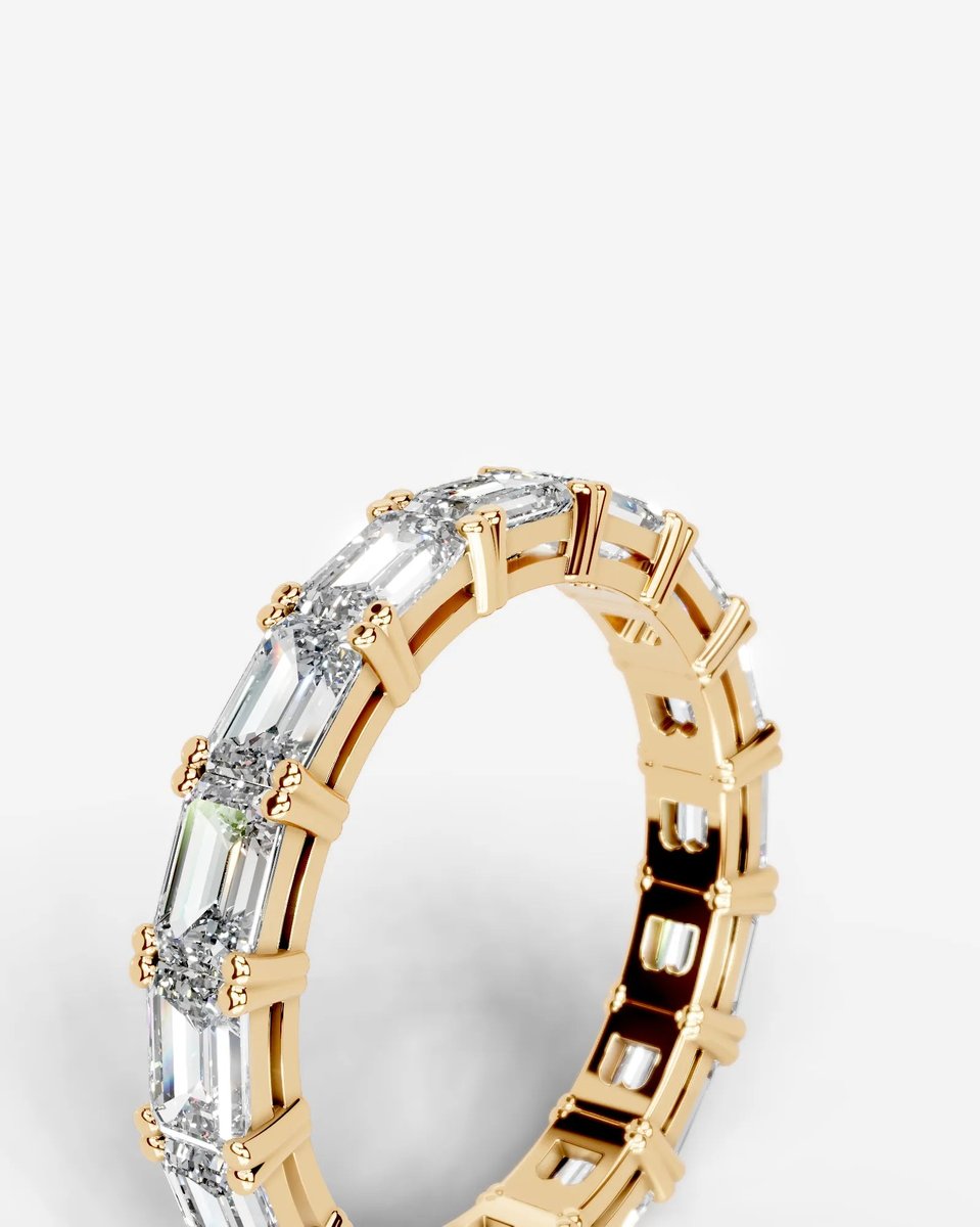 Vicky Lab Grown Emerald Diamond Wedding Ring - Yellow Gold