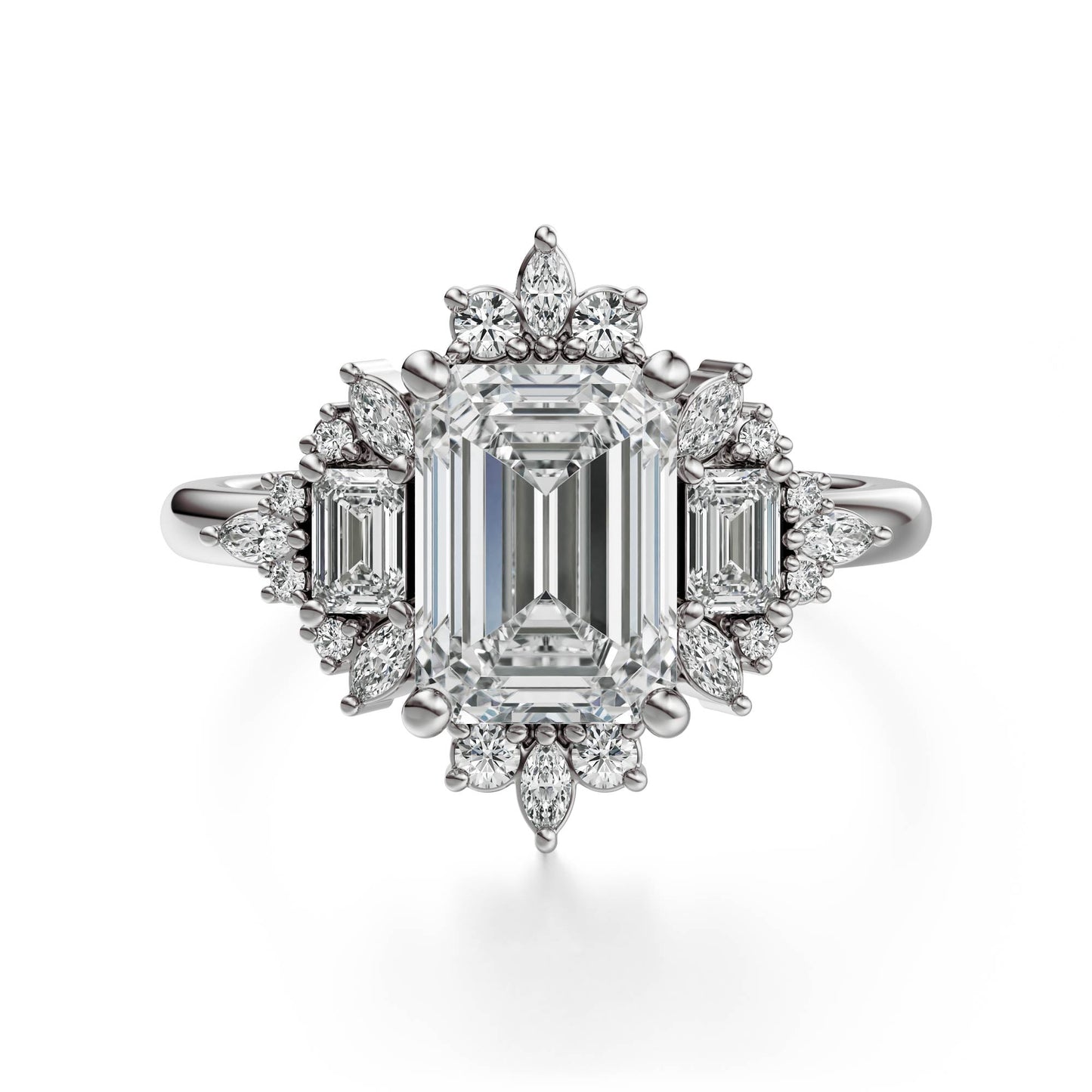 The Marial Ring | Emerald Cut