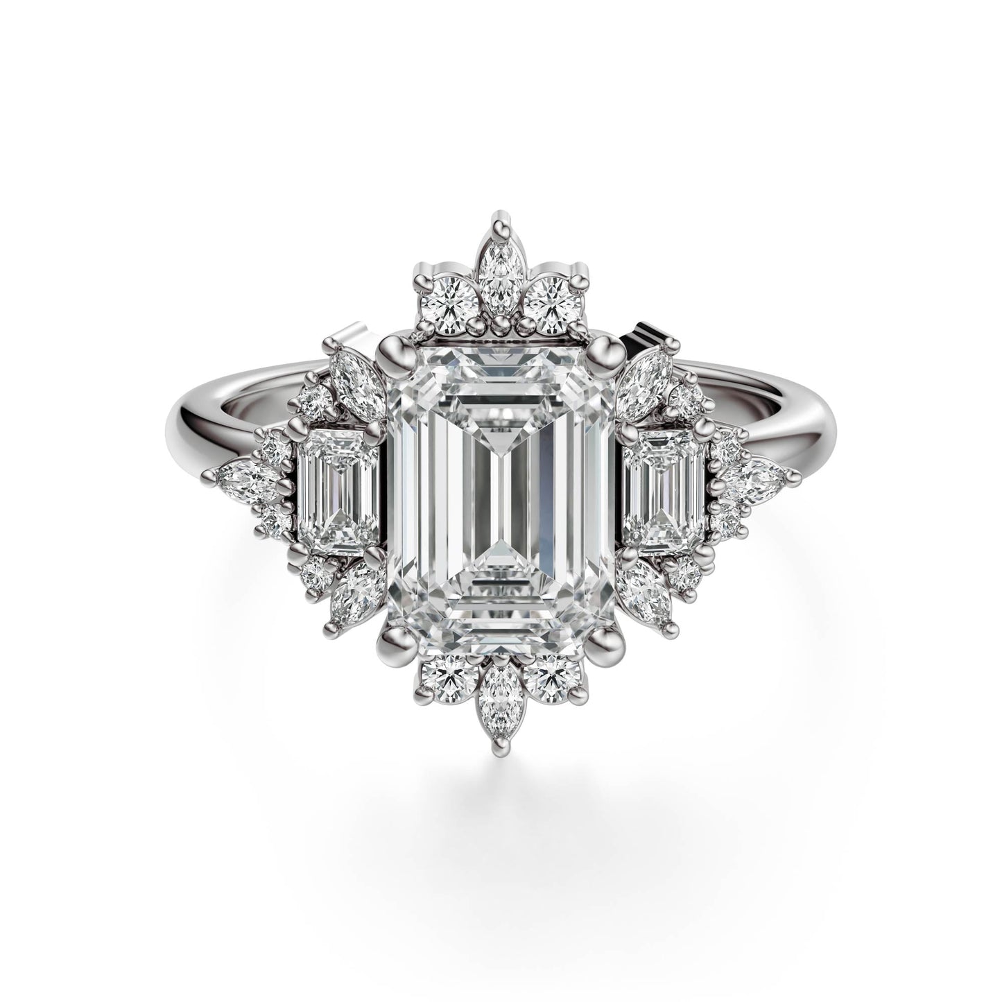 The Marial Ring | Emerald Cut