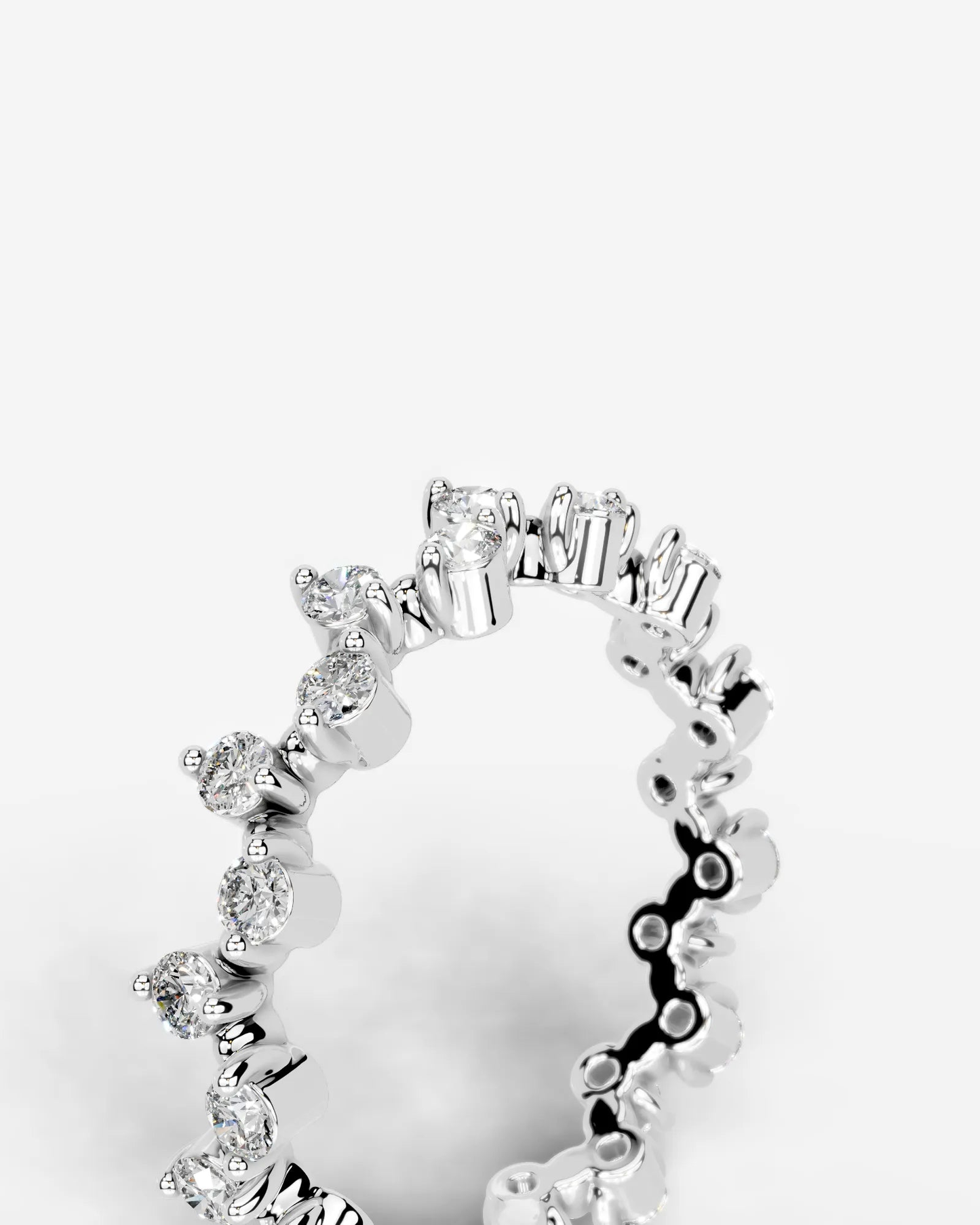 Wren Lab Grown Round Diamond Wedding Ring - White Gold - 18K - 2ct