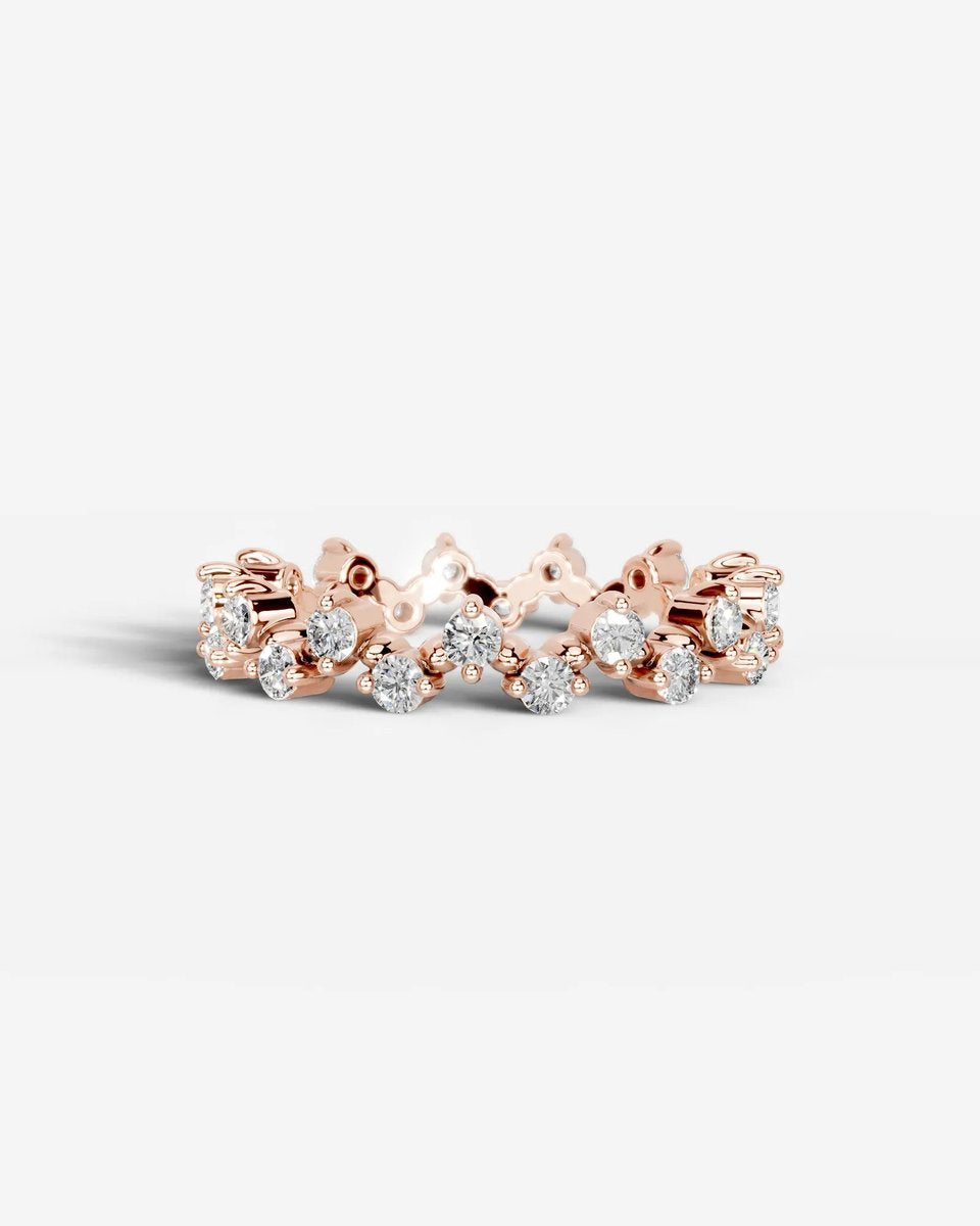 Wren Lab Grown Round Diamond Wedding Ring - Rose Gold