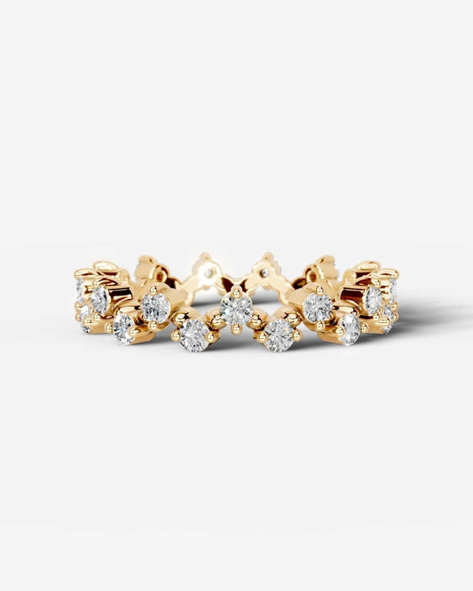 Wren Lab Grown Round Diamond Wedding Ring - Yellow Gold