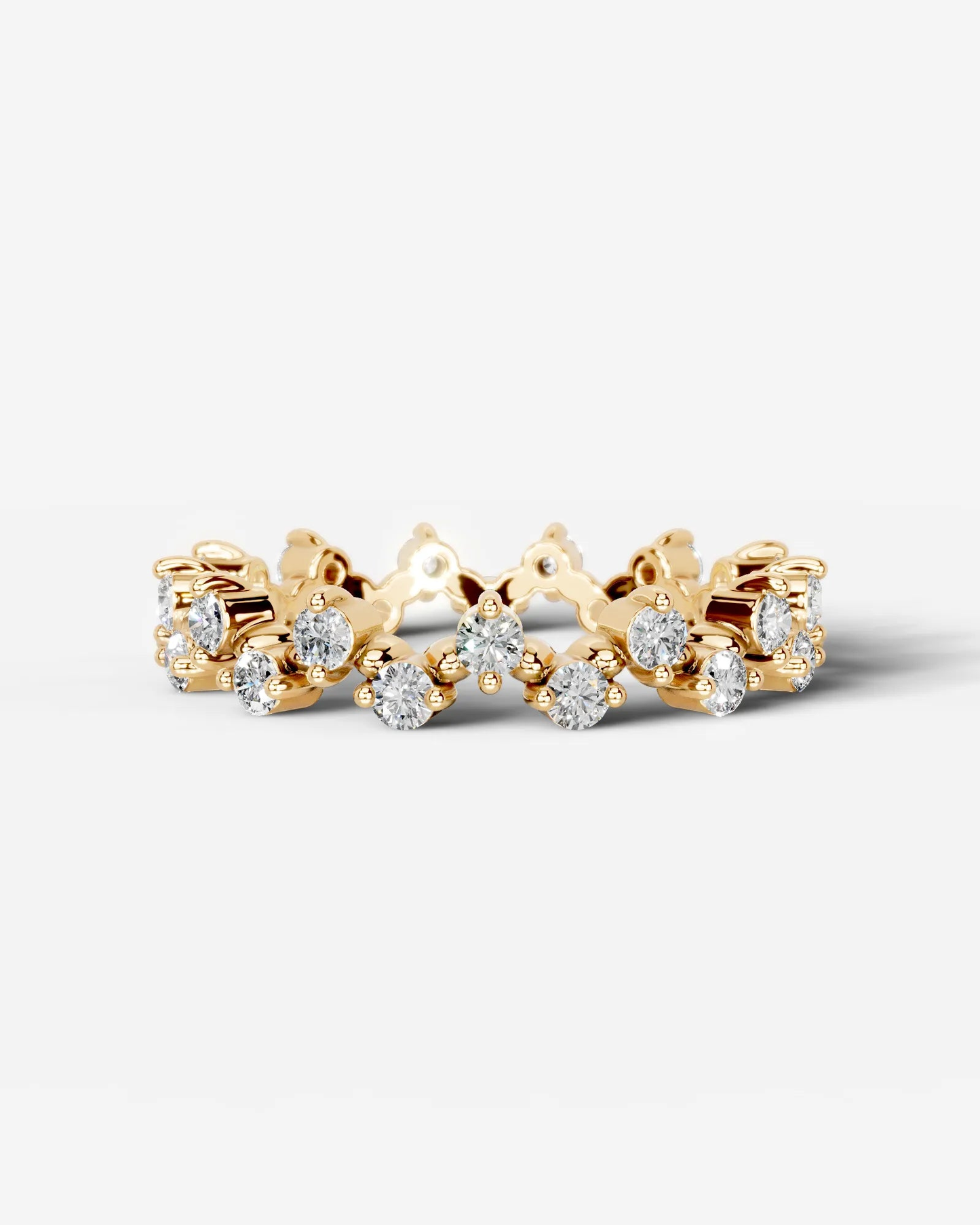 Wren Lab Grown Round Diamond Wedding Ring - Yellow Gold - 18K - 6ct