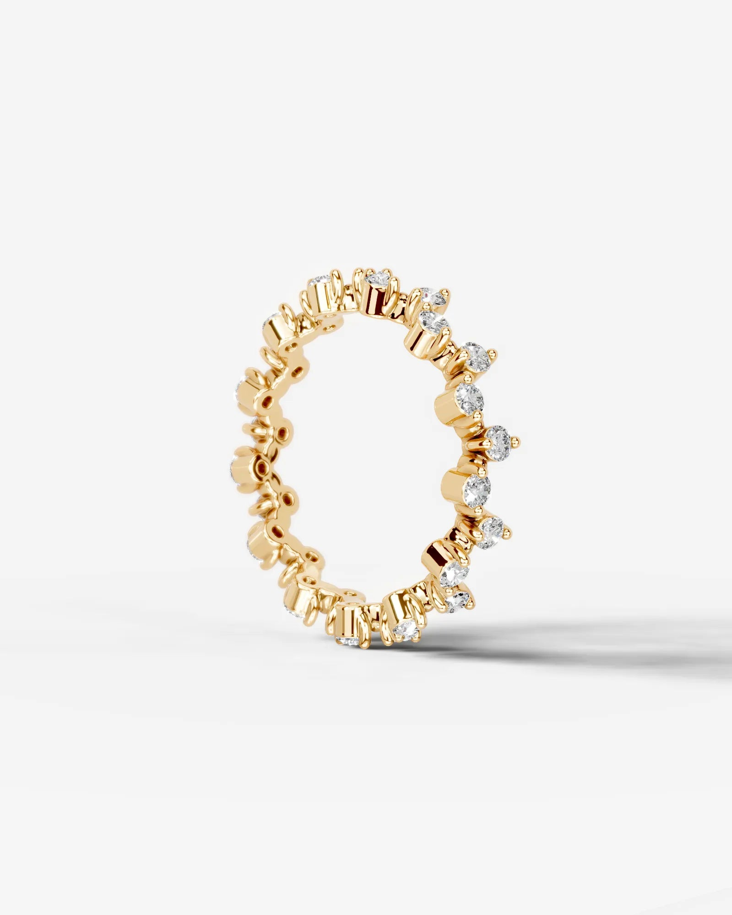 Wren Lab Grown Round Diamond Wedding Ring - Yellow Gold - 14K - 6ct