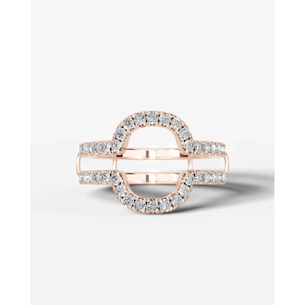 Yana Lab Grown Round Diamond Wedding Ring - Rose Gold