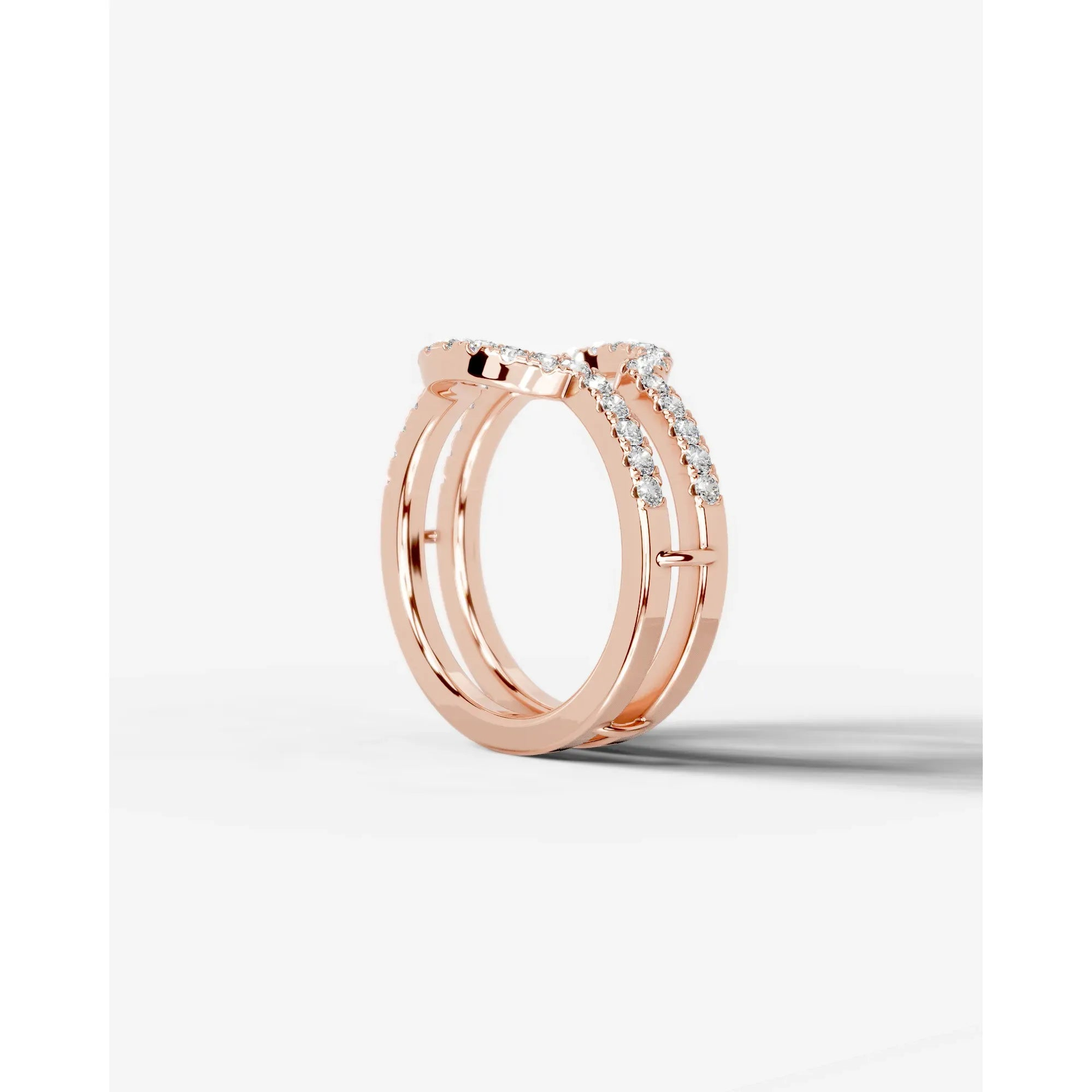 Yana Lab Grown Round Diamond Wedding Ring - Rose Gold - 14K - 6ct