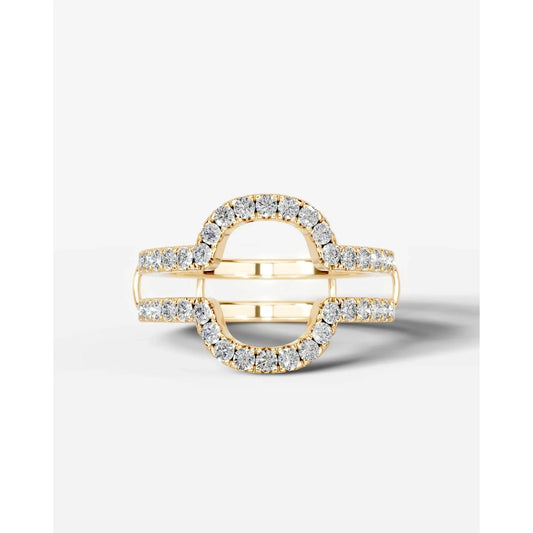 Yana Lab Grown Round Diamond Wedding Ring - Yellow Gold