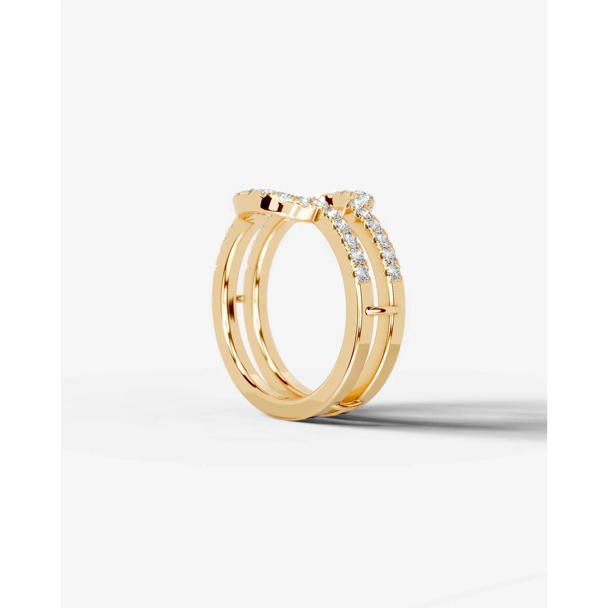 Yana Lab Grown Round Diamond Wedding Ring - Yellow Gold