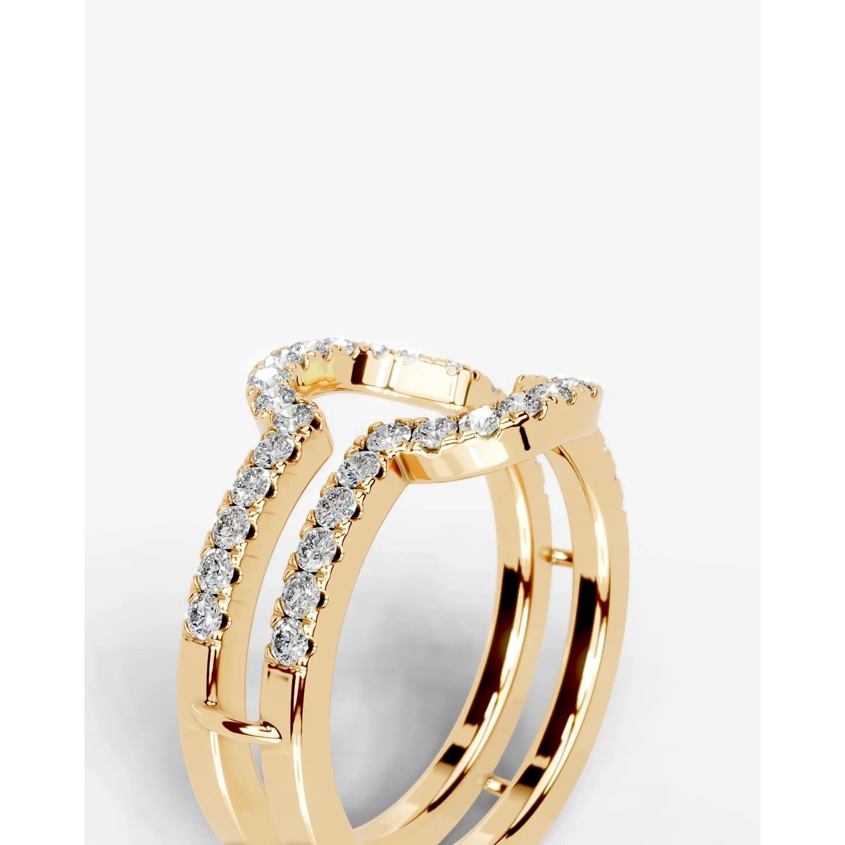 Yana Lab Grown Round Diamond Wedding Ring - Yellow Gold