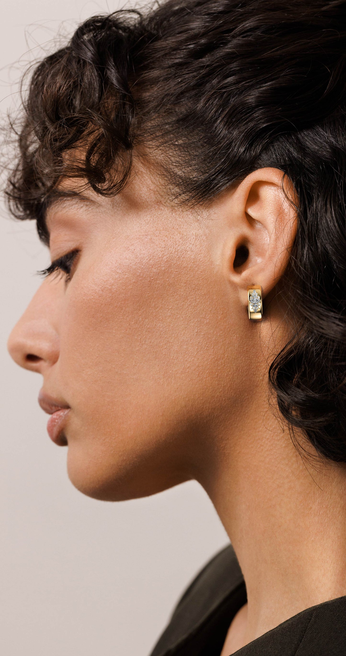 The Huggie Hoop Maeve Earrings