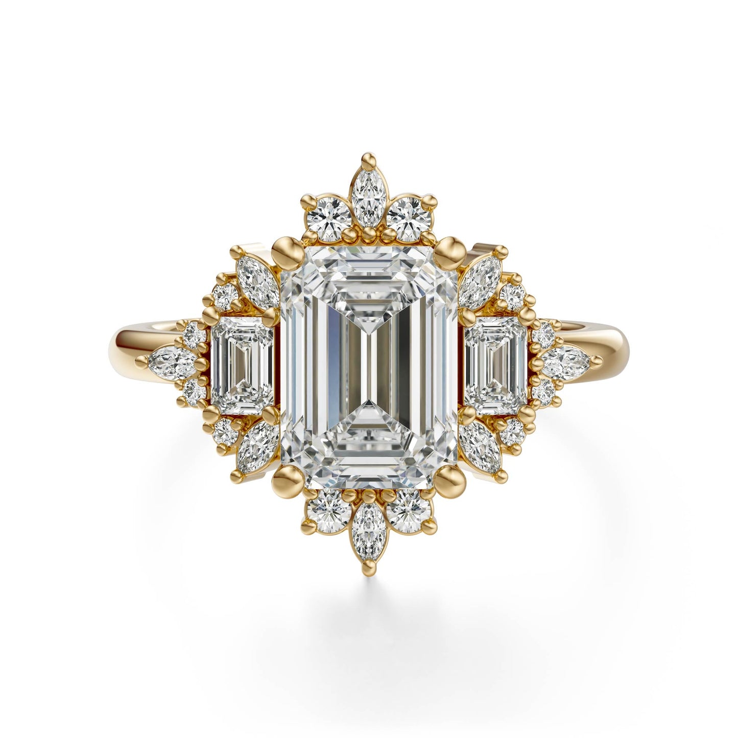The Marial Ring | Emerald Cut