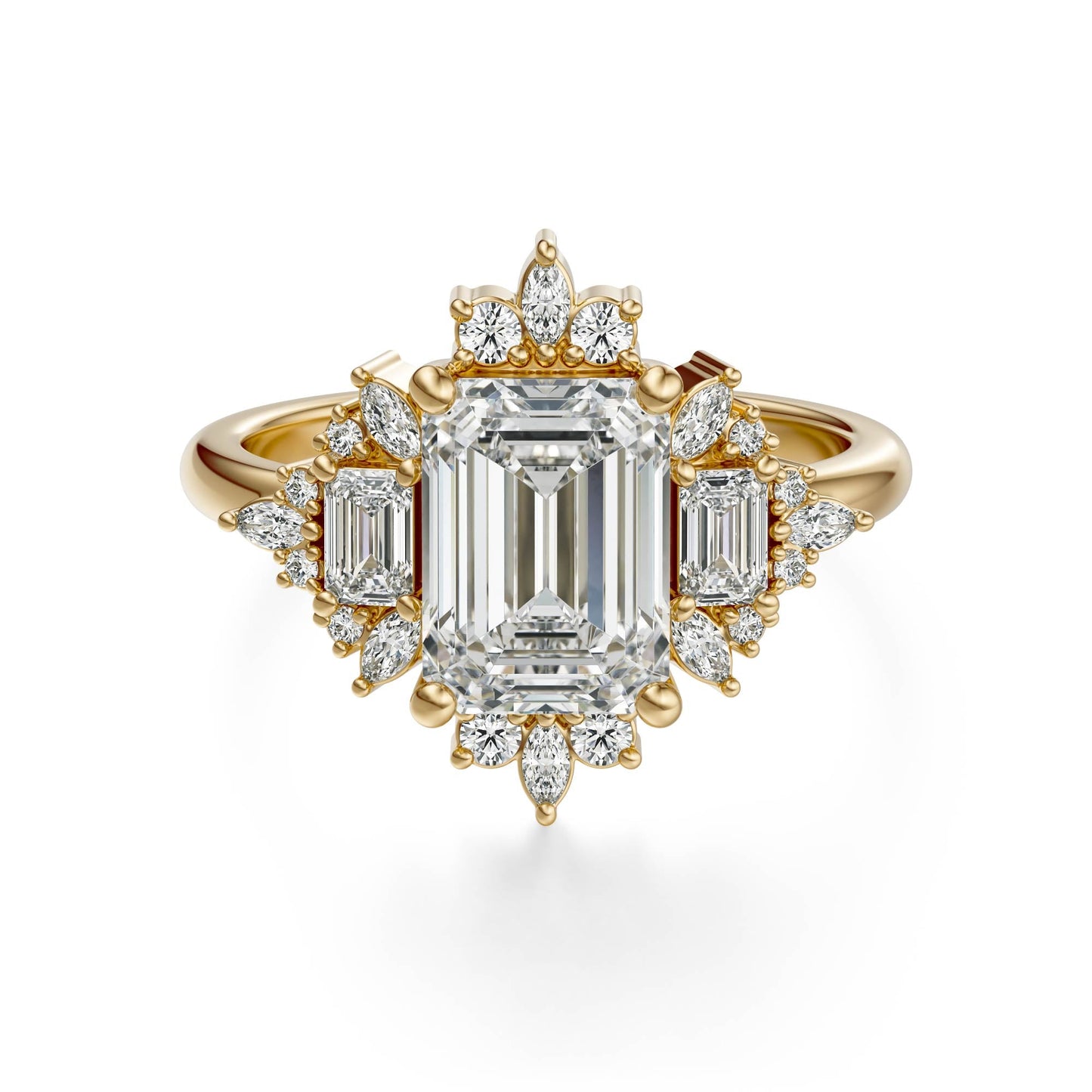 The Marial Ring | Emerald Cut