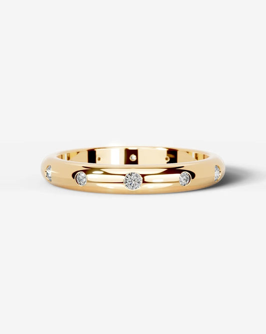 Zara Lab Grown Round Diamond Wedding Ring - Yellow Gold