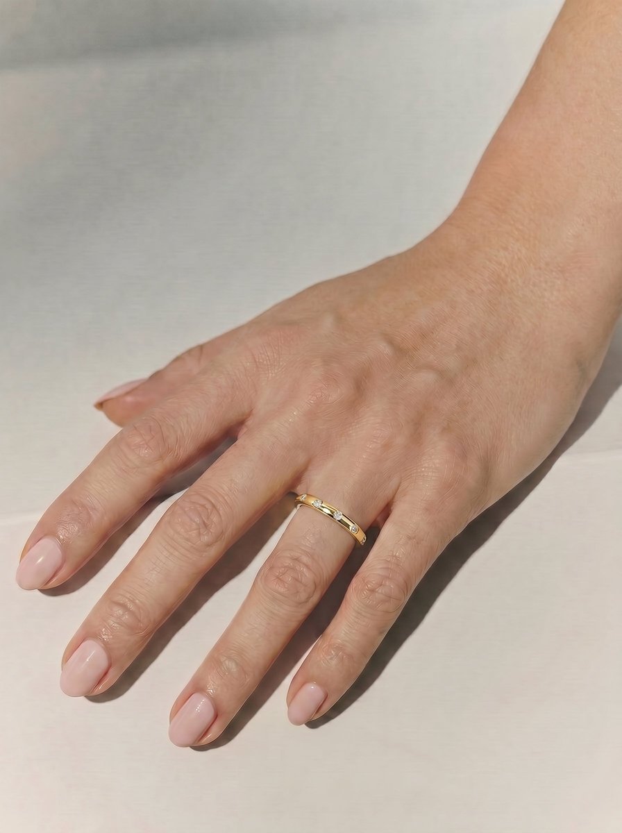 Zara Lab Grown Round Diamond Wedding Ring - Yellow Gold