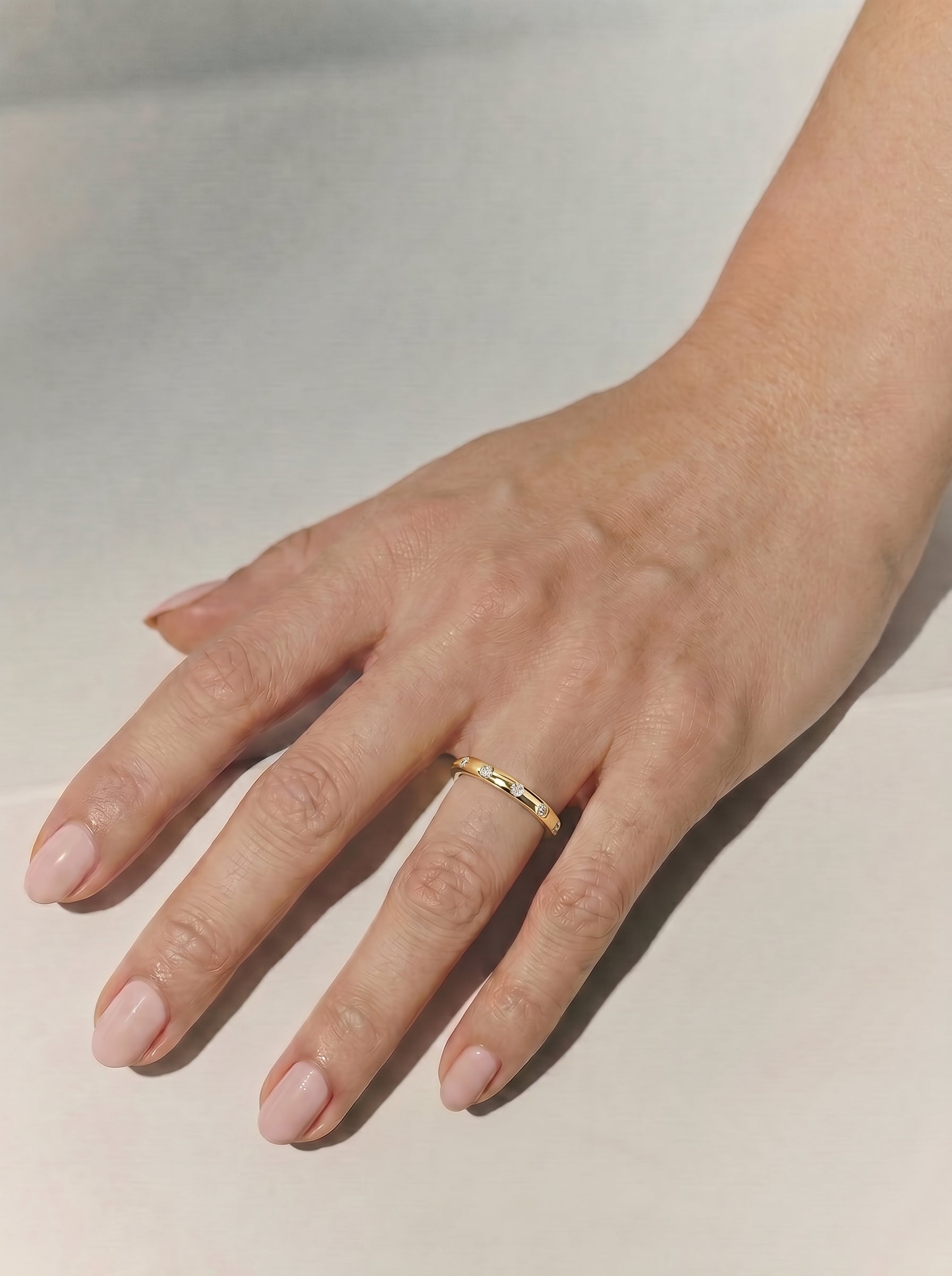 Zara Lab Grown Round Diamond Wedding Ring - Yellow Gold - 18K - 5ct