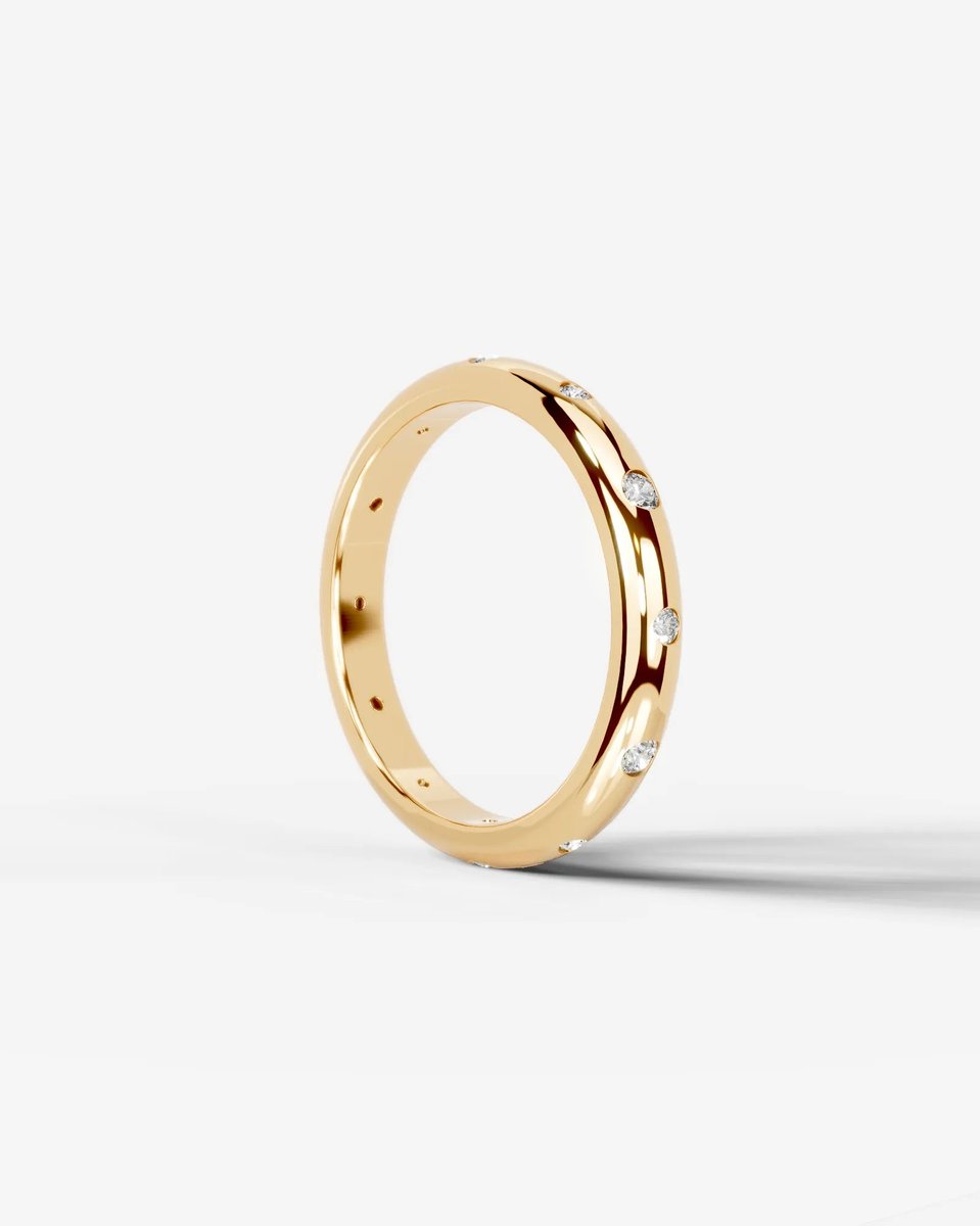 Zara Lab Grown Round Diamond Wedding Ring - Yellow Gold
