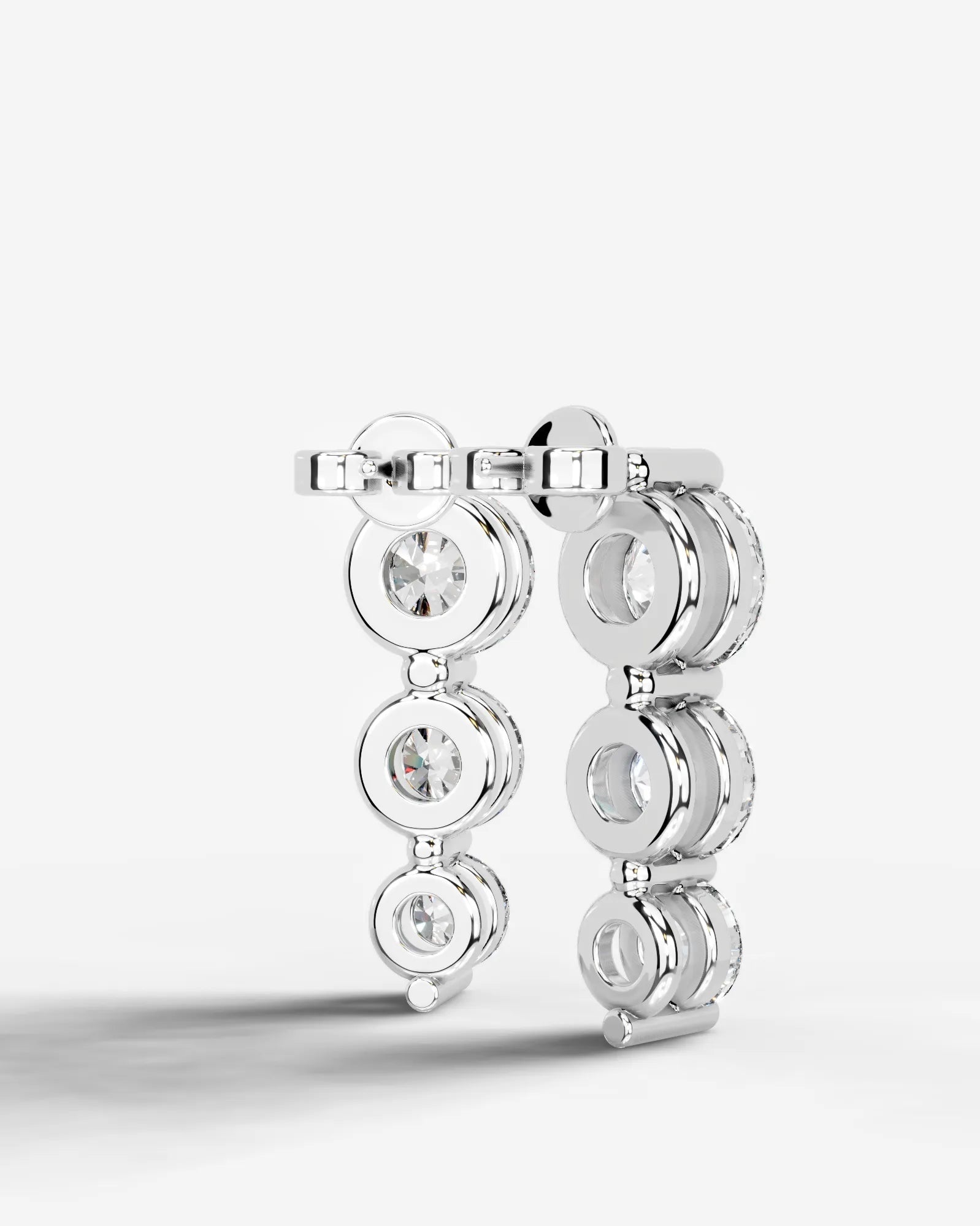 Abigail Lab Grown Diamond Earrings Round - Platinum