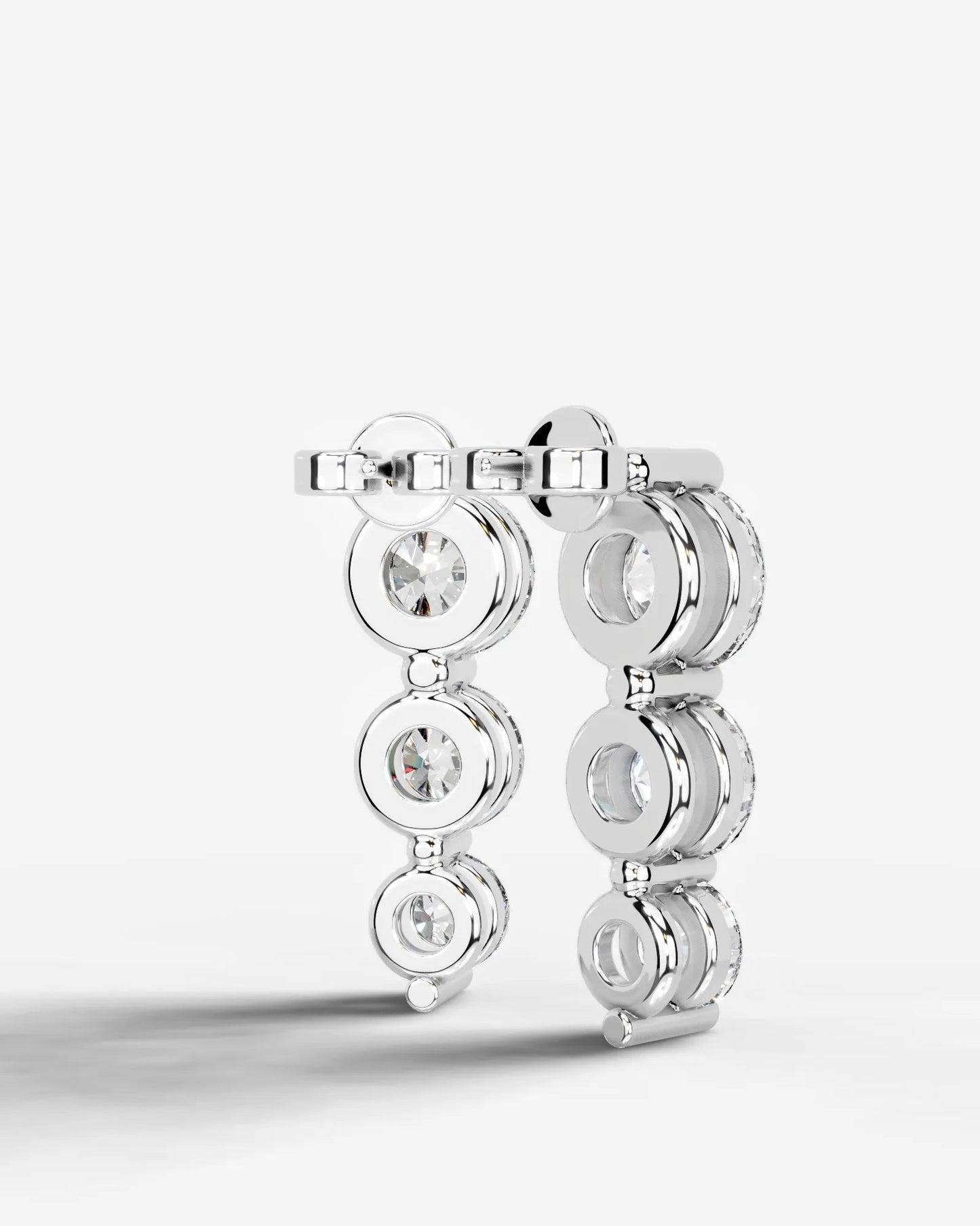Abigail Lab Grown Diamond Earrings Round - White Gold