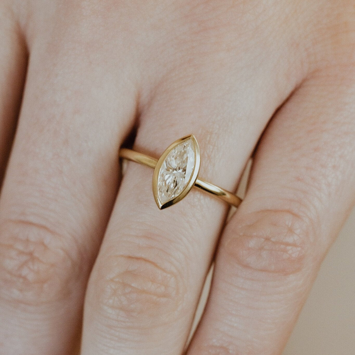 The Bailey Marquise Solitaire Ring