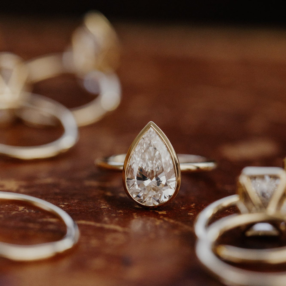The Bailey Pear Solitaire Ring