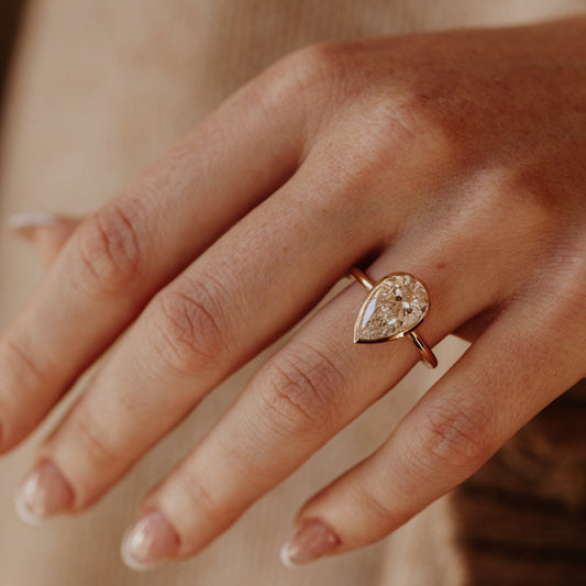 The Bailey Pear Solitaire Ring