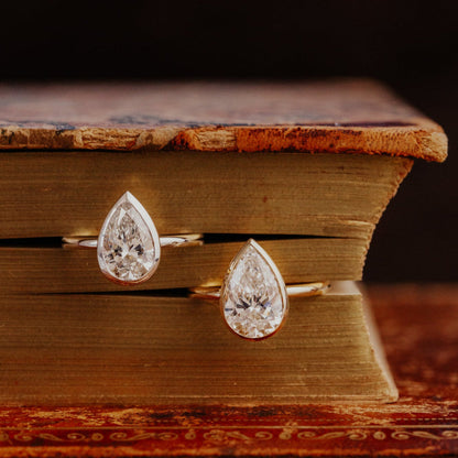 The Bailey Pear Solitaire Ring