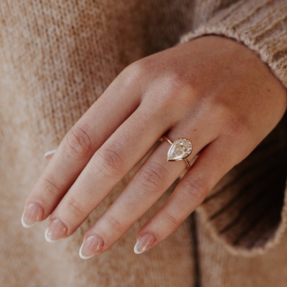 The Bailey Pear Solitaire Ring