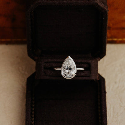 The Bailey Pear Solitaire Ring
