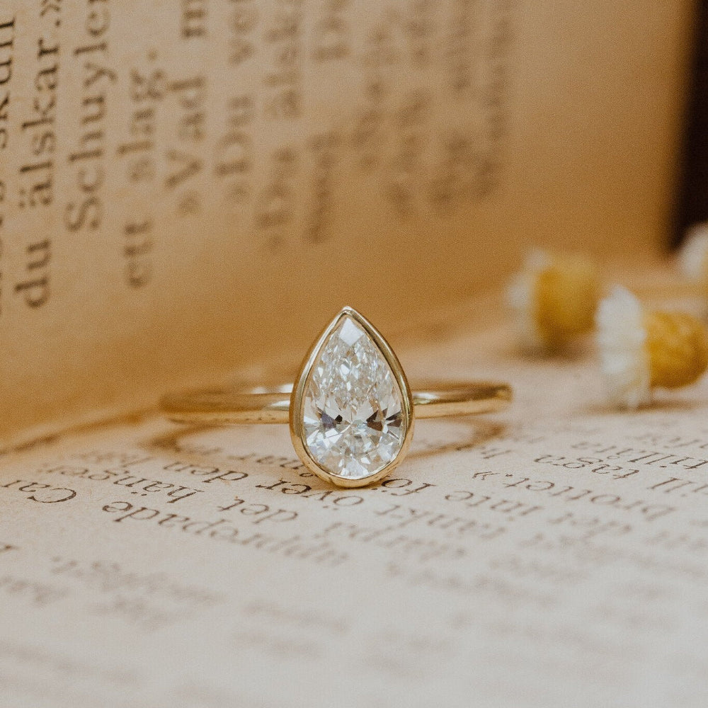 The Bailey Pear Solitaire Ring