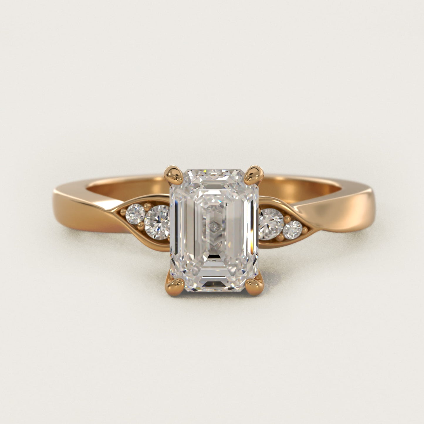 Blossoming Vine Side Stone Diamond Engagement Ring In 14K Yellow Gold By James Allen - Emerald Center