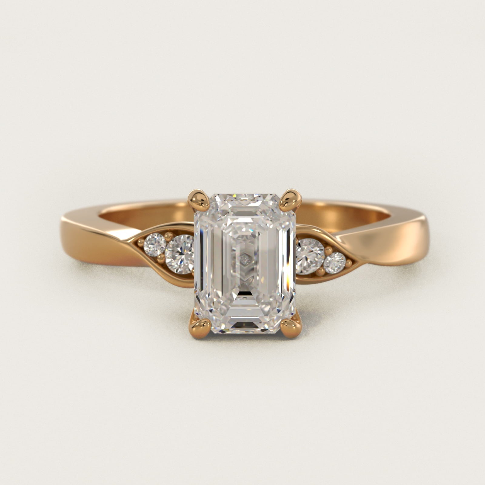 Blossoming Vine Side Stone Diamond Engagement Ring In 18k Yellow Gold By James Allen - Emerald Center