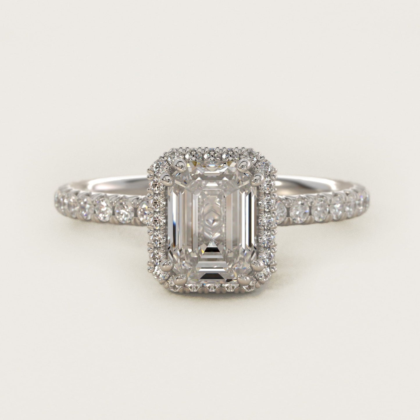 Blue Nile Studio Imperial Micropav? Diamond Engagement Ring in Platinum (3/8 ct. tw.) - Emerald Center