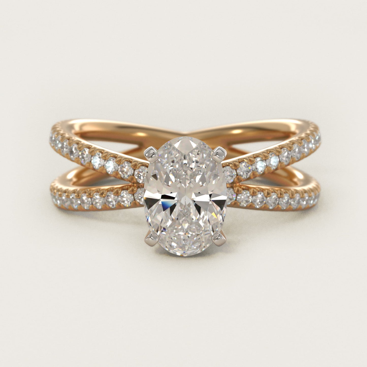 Blue Nile Studio Empress Diamond Engagement Ring in 14K Yellow Gold (1/3 ct. tw.) - Oval Center