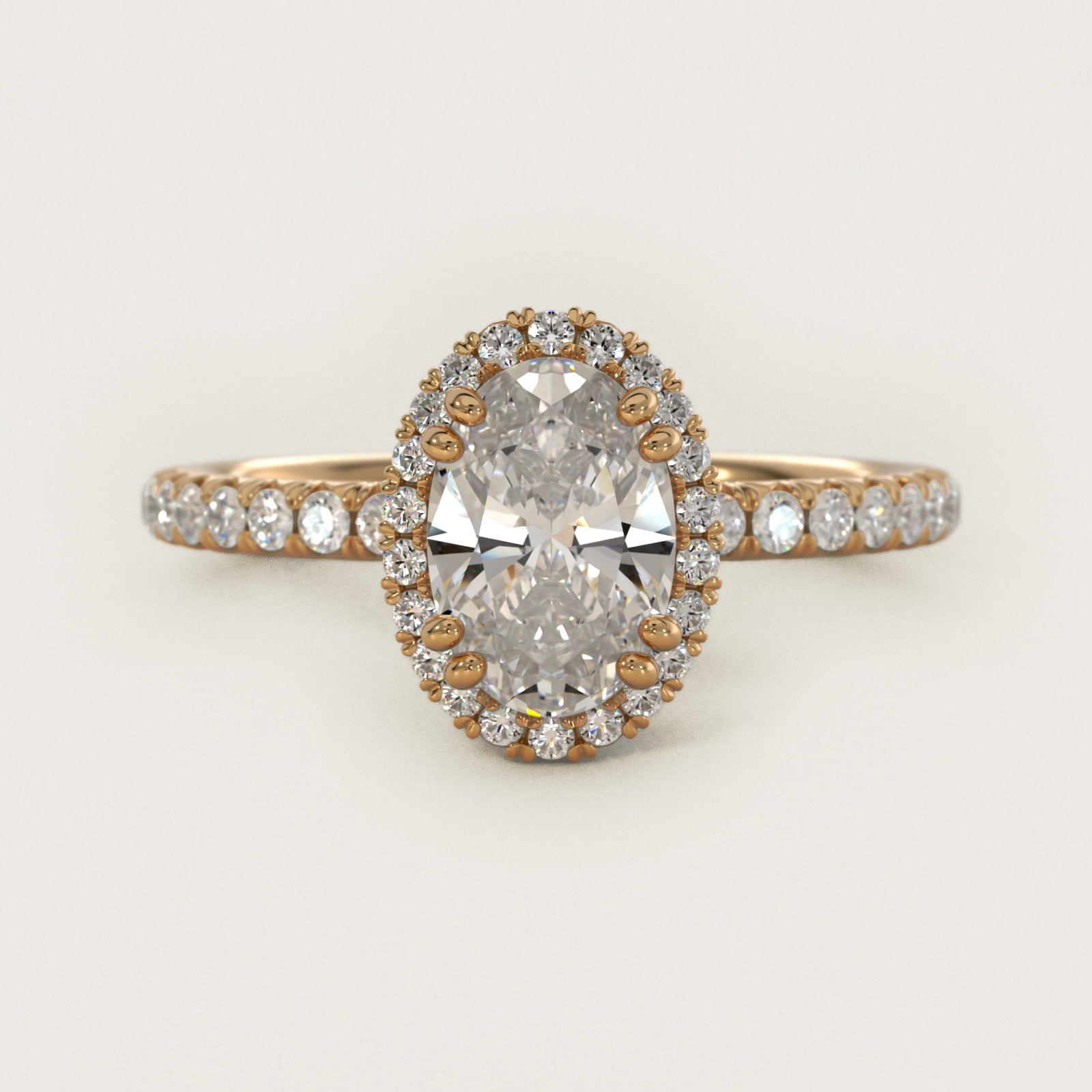 Blue Nile Studio Heiress Halo Diamond Engagement Ring in 14K Yellow Gold - Oval Center