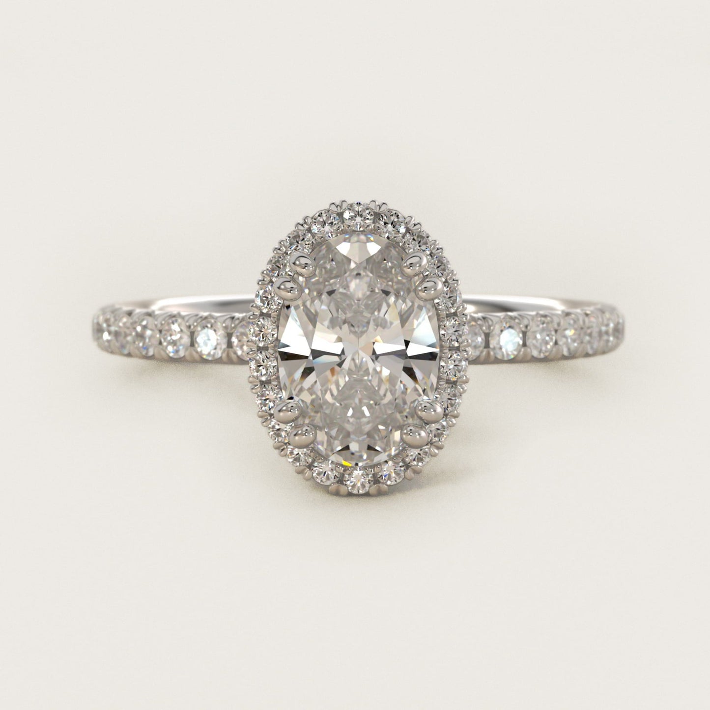 Blue Nile Studio Imperial Micropav? Diamond Engagement Ring in Platinum (3/8 ct. tw.) - Oval Center