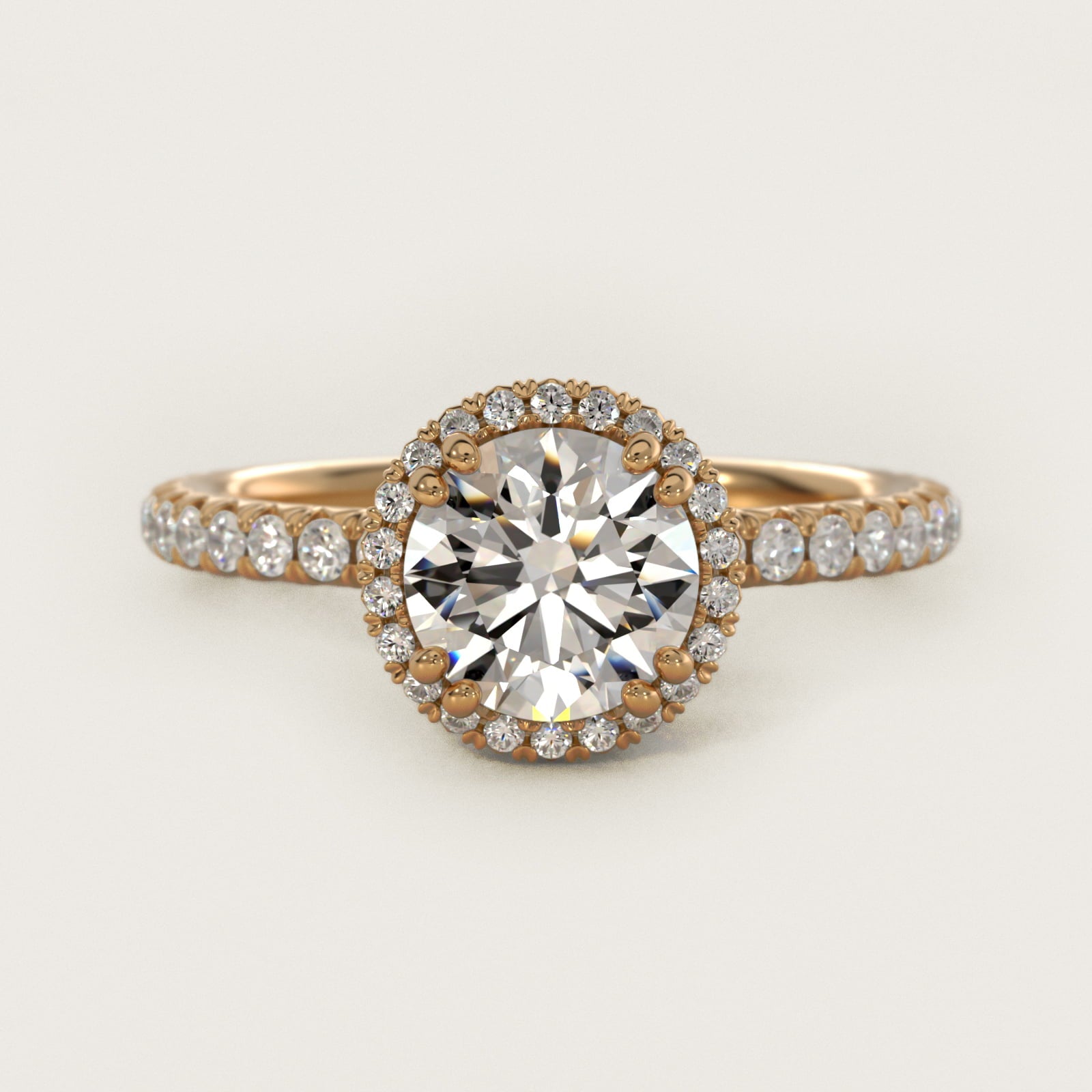 Blue Nile Studio Heiress Halo Diamond Engagement Ring in 18k Yellow Gold - Round Center