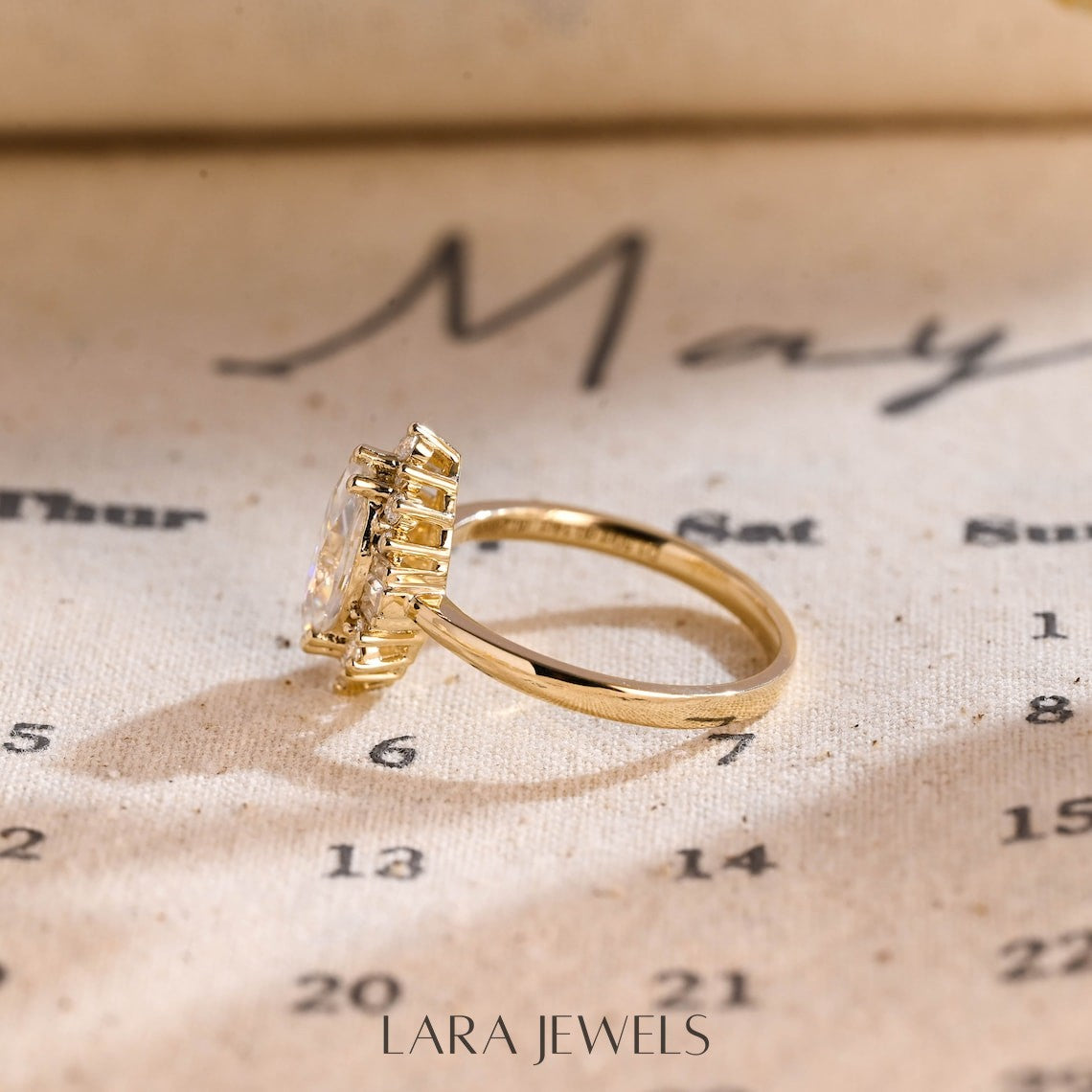 1.0 - 3.0 CT Marquise Lab Grown Diamond Halo Solitaire Engagement Ring