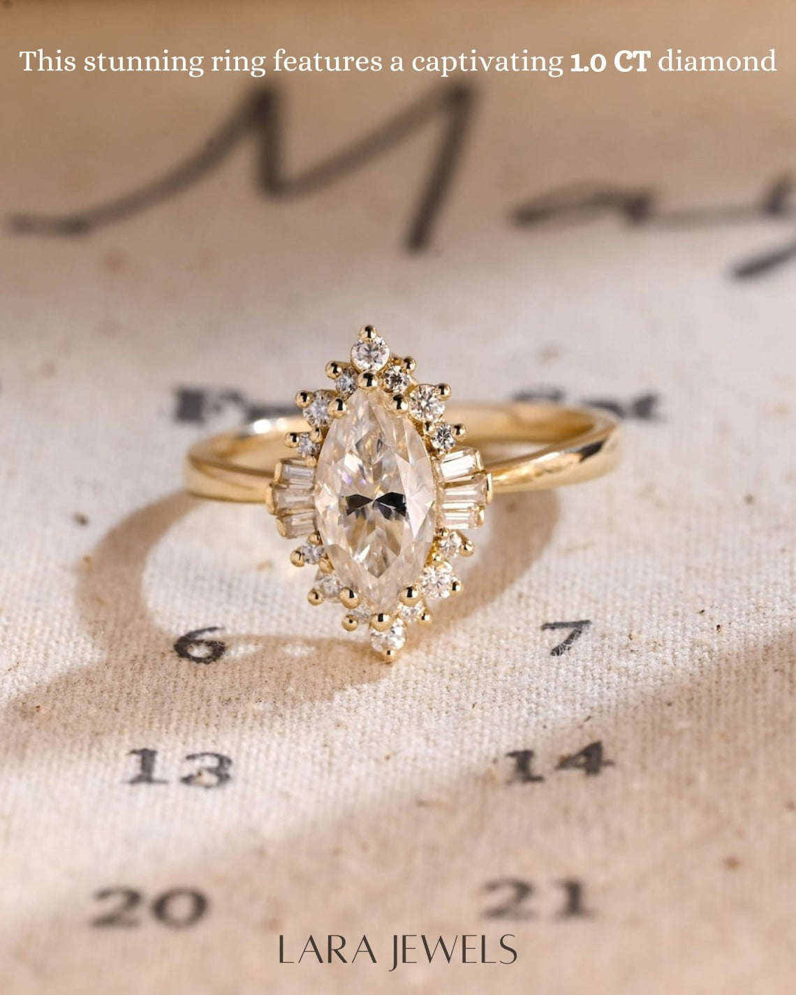 1.0 - 3.0 CT Marquise Lab Grown Diamond Halo Solitaire Engagement Ring